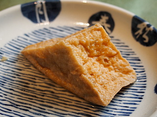 Thick block of deep-dried bean curd